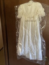 Couture By Cinderella Size 12 Mo. Christening Gown And Bonnet NIP IVORY
