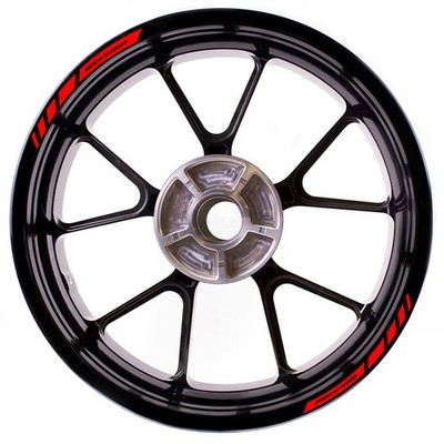 For GSXS1000F Stripes Rim Stickers 17 inch Edge Tape Red