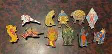 Ultraman Metal Pin Badge Brooch Lot 11 Tsuburaya Shogakukan 15+