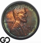 1929-S Lincoln Cent Wheat Penny, Stunning Unique Color, Choice BU++