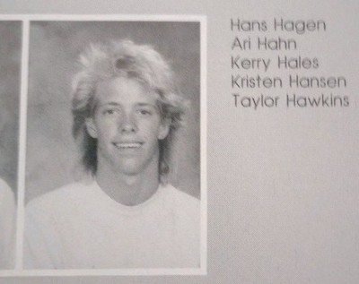 High School Yearbook Featuring Taylor Hawkins Foo Fighters