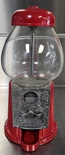 Vintage Mini Red Carousel Gumball Vending Machine Metal &  Glass