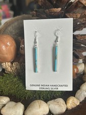 925 Sterling Oszałamiające kolczyki Navajo