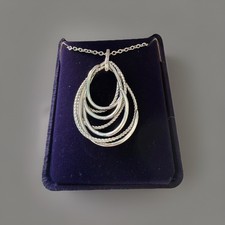GABRIEL & CO. 925 S.S. MULTI ROW OF ROPE TEARDROP  24