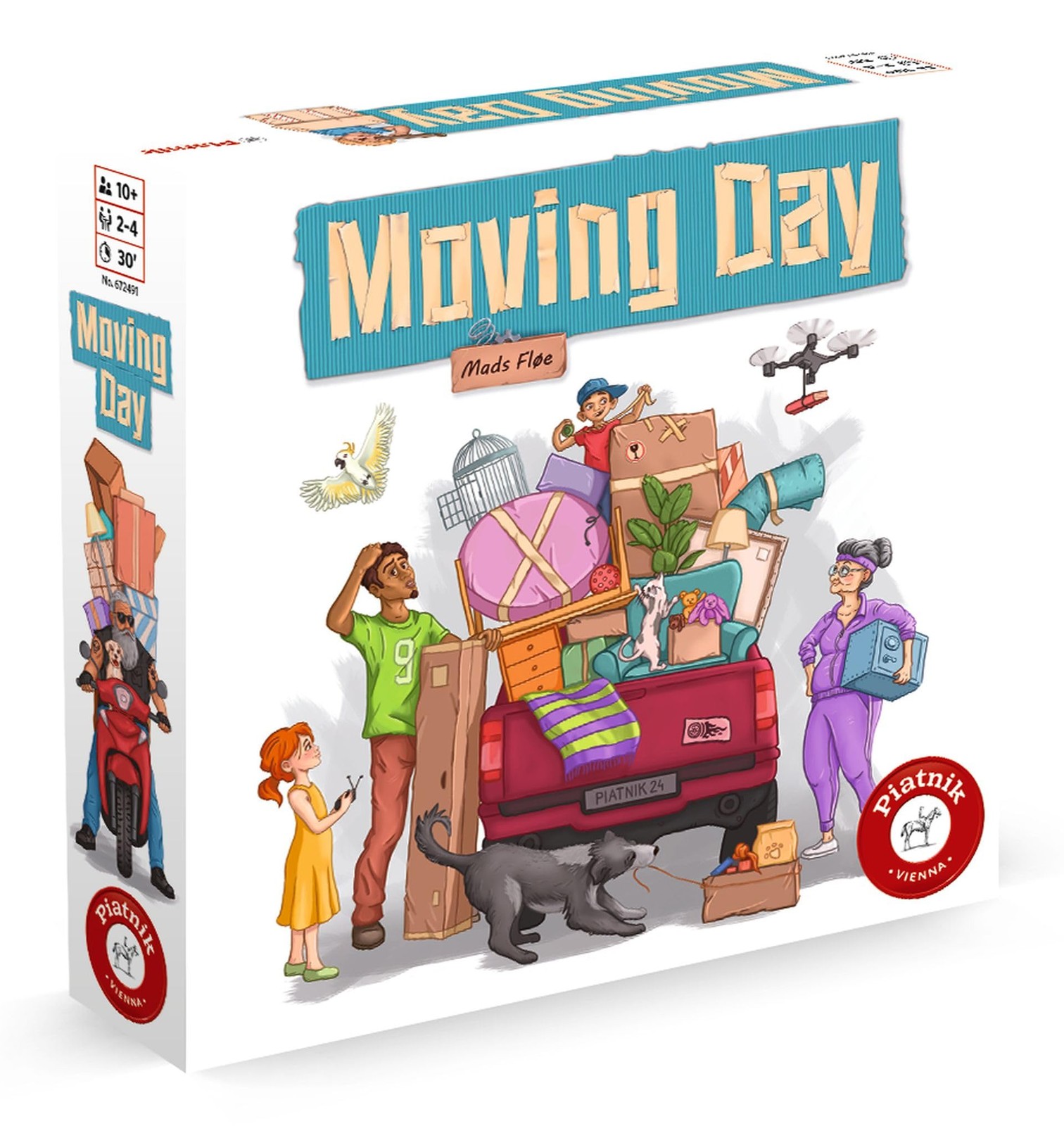 Piatnik Moving Day Tile Card Game Ages 10 2-4 Players 30 Minutes Play 8690₽