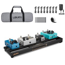 Guitar Pedal Board, Pedal Board with Built-in Power Supply, 19x5.1x1.8" 1.8LB