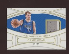 2021-22 Nationals Treasures Game Gear Gold Luka Doncic Mavericks GU Patch 15/25