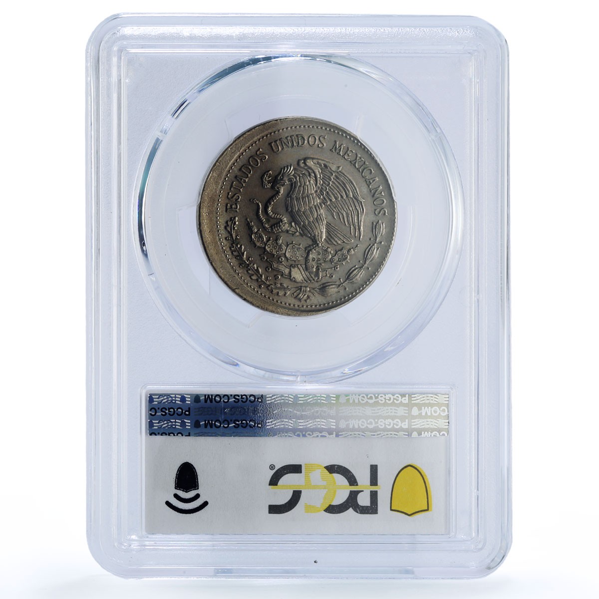 Mexico 500 pesos Republic Mint Error Broadstrike MS 62 PCGS CuNi