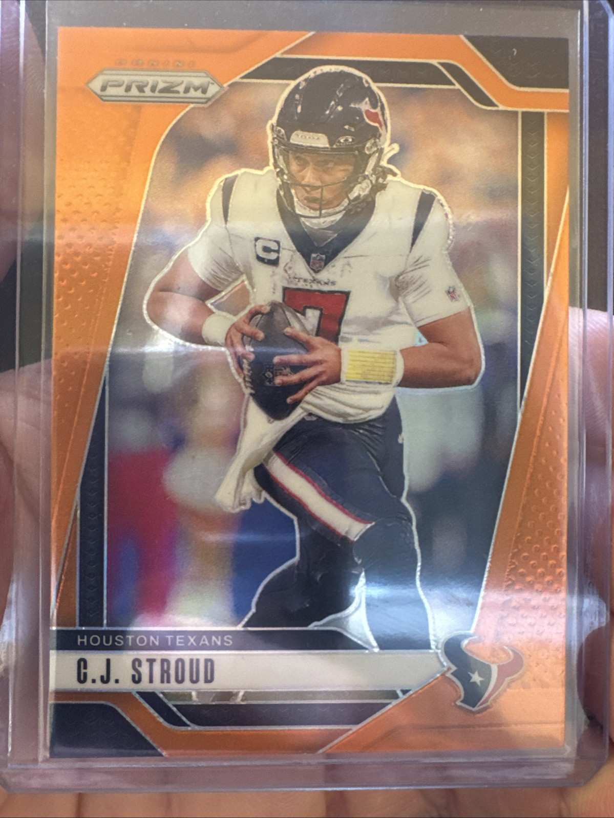 2024 Panini Prizm CJ Stroud True Orange Prizm /249 #111 Texans Second Year