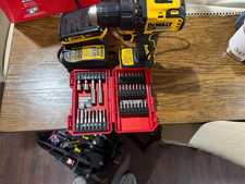DEWALT 20V MAX Brushless Drill Driver Kit Battery Charger  35pc Bit Set