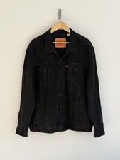 Levi’s Denim Jacket Trucker Washed Black Jean 90s Mens 2XL XXL