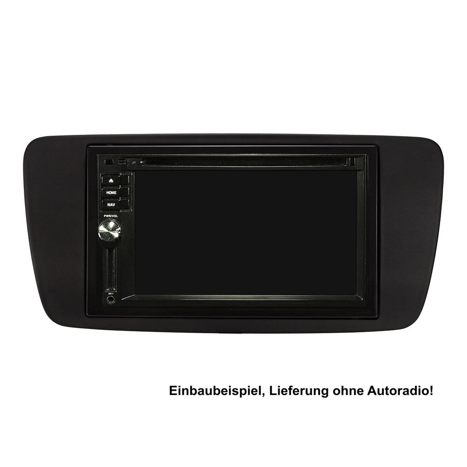 Kit cache radio double DIN pour Seat Ibiza 6J 2008-2013 noir métallisé - Photo 3/4