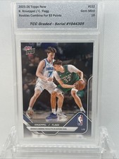 2025 Topps Now Cooper Flagg Kon Knueppel 84 Points Dual Tcc Graded Gem Mint 10
