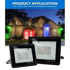 RGB Flood Light, Color Changing LED Flood Light with Remote, IP65 Waterproof