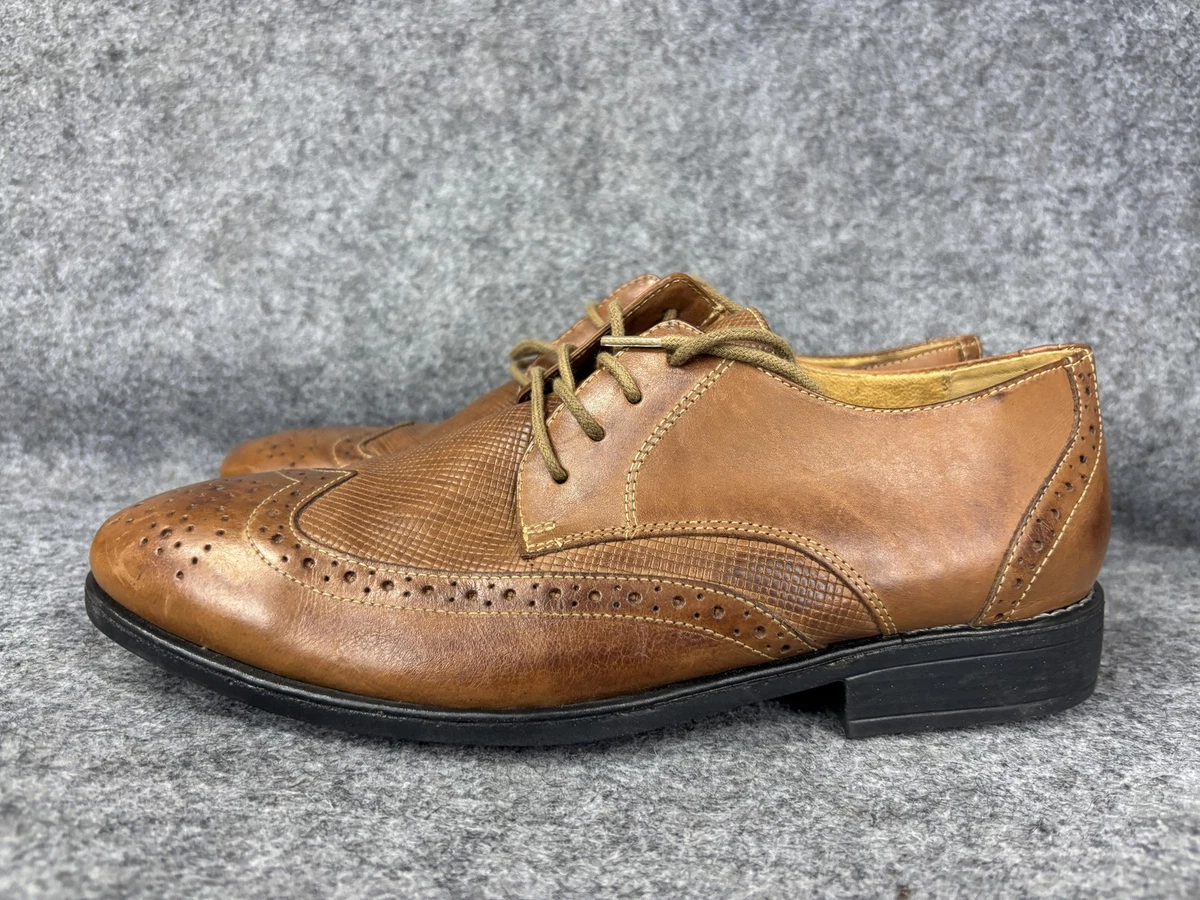 Sandro Moscoloni Mens 11M Tan Leather Cap Toe Oxford Dress Shoes Lace Up Brown Brand New SANDRO MOSCOLONI BRONSON CAP TOE | Mercari main image 2