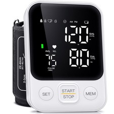 Blood Pressure Monitor Upper Arm Monitors for Home Use BP Machine with 2x120 ...