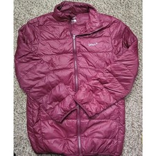 Gelert- Girl's quilted duck down puffer jacket- maroon in color- size 13