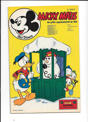 Mickey Mouse 1971 No. 7 Ehapa Verlag complete with hinged pages Z 1