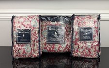 Vintage Ralph Lauren Annabelle Floral Red Duvet Comforter Cover Set Full / Queen