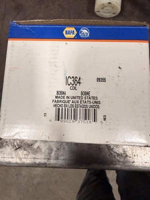 NAPA/Echlin IC364 Ignition Coil Fits Many FORD Products New Never Installed