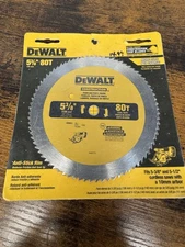 DeWalt 5-3/8" x 80 Tooth Paneling and Vinyl Cutting Steel Saw Blade DW9053