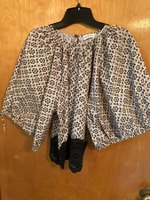 Rhode BLOUSE Crop top w/knit bottom size medium
