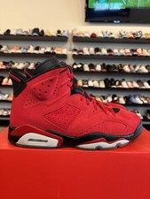 Air Jordan 6 Retro Toro Bravo Size 9.5 Pre-Owned CT8529-600 Red Black