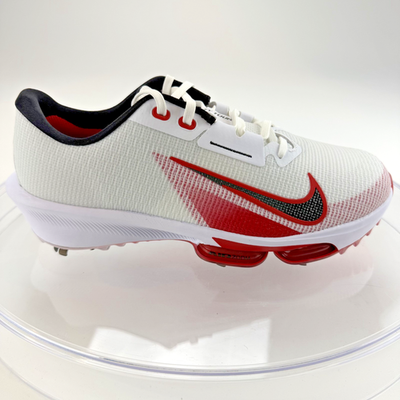 Mens Size 9 Nike Infinity Tour 2 Golf Shoes Pure Platinum Red Navy Spikes NEW Nike Air Zoom Infinity Tour 2 Golf Pure Platinum Red Navy  main image 4
