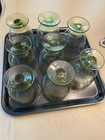 Set of 8 Green Swirl Etched - 8 Oz Martini/Cocktail Glasses — photo 8