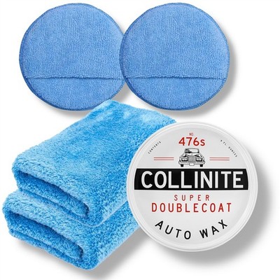 COLLINITE 476S Super Double Coat Auto Wax Veriegelungs Set - Poliertücher & Pads