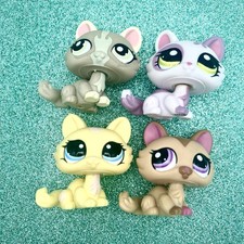 Hasbro LPS Littlest Pet Shop Lot Crouching Cats Kittens 1090 1370 1584 1628
