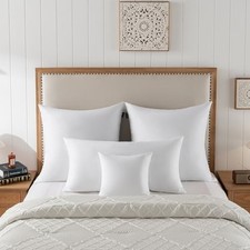 BASIC HOME  HOTEL-STYLE 26X26 GOOSE FEATHER DOWN EURO PILLOW INSERT FOR SOFA  -