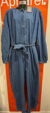 Oliver Bonas Denim Boilersuit, Jumpsuit, Size UK 18, New With Tag, RRP £85, b56