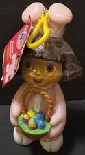 VTG DORA the EXPLORER Pink Bunny Rabbit Easter Candy Dispenser Backpack Clip NWT