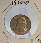 1960-D Denver Mint Silver Washington Quarter Coin 90% Silver
