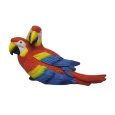 Parrot Figurine with Branch Sculpted Ornament Lifelike for Patio