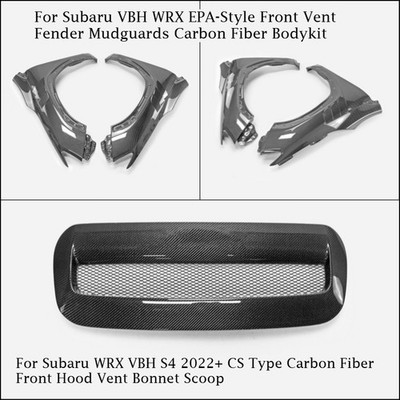 For Subaru WRX VBH 2022+ Front Hood Vent Bonnet Scoop/Front Vent Fender Carbon