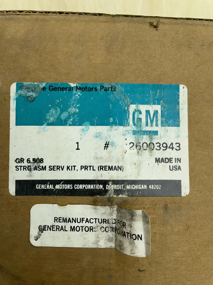 OEM Power Steering Rack Pinion 82-91 Fleetwood 26003943 *REMANUFACTURED by GM - Image 2 of 2