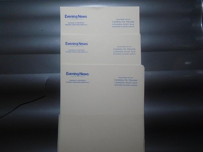 Evening News Newspaper Headed Notepaper Unused Batch c15 Sheets VGC