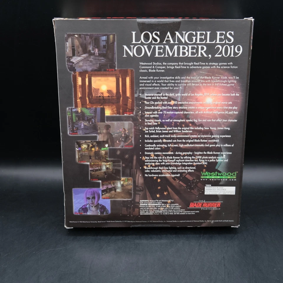 SEALED MINT Blade Runner PC BIG BOX New Windows 95 Westwood CD Rom VGA WATA - Image 2 of 4