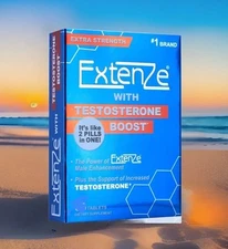 Extenze Testosterone Boost Extra Strength Male Enhancement, 15 Tablets  Exp 2026
