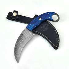 Armory Replica Azure Monster Karambit Knife | Fixed Blade Damascus Outdoor Knife