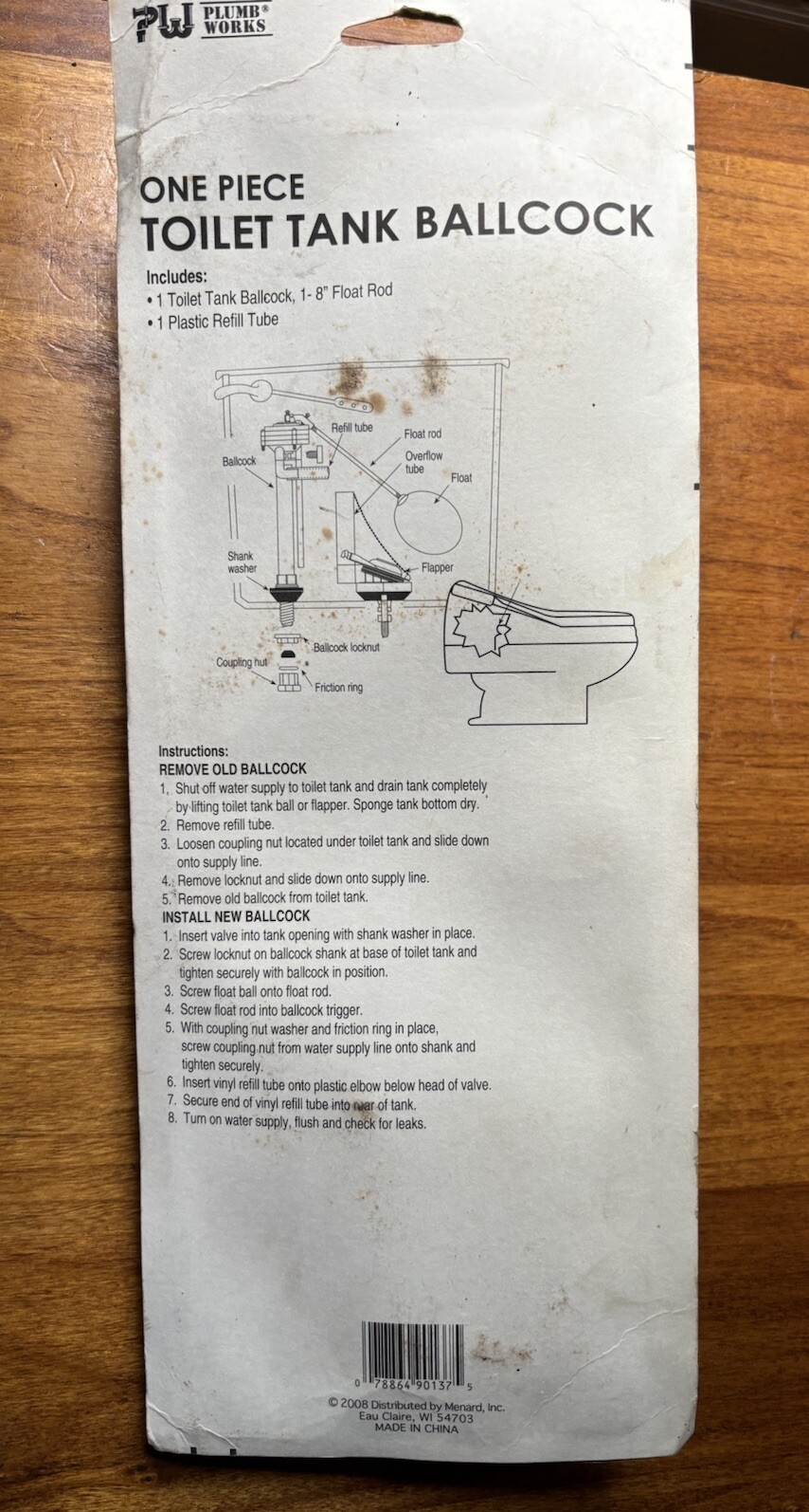 2008 Plumb Works: One Piece Toilet Repair Kit