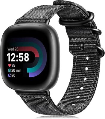 Bands Case For Fitbit Versa 4/3 / Sense 2 1 Soft Woven Nylon Sport Wrist Bands