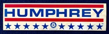 1968 'Humphrey' Hubert H. Humphrey Presidential Campaign Sticker / Retail Clerks