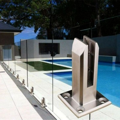 Edelstahl Boden Glasklemme Glashalter-Clip Treppe Pool Glas Clamp Bodenständer