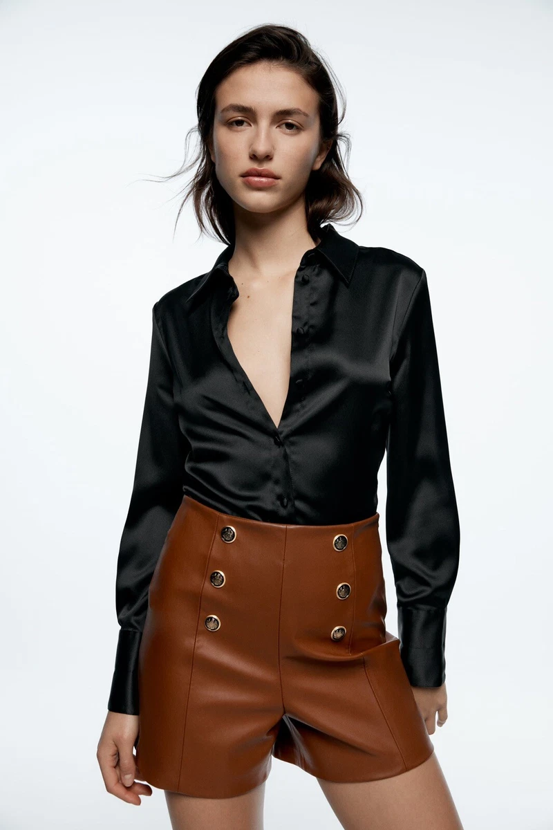 Zara faux leather shop shorts