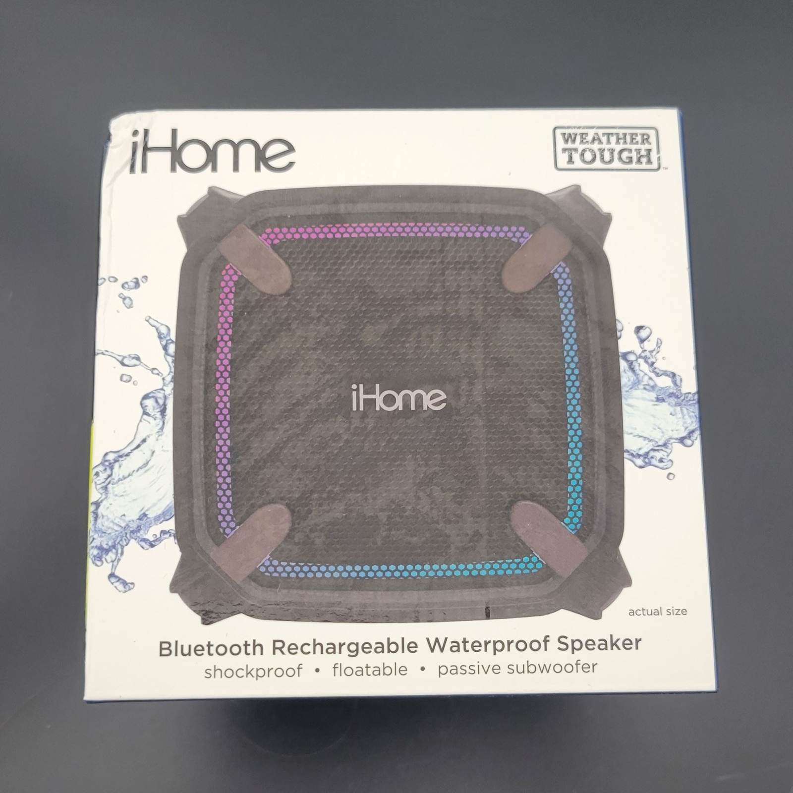iHome Waterproof Bluetooth Speaker with Rechargeable Battery-image