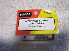 DU-BRO 3/32 PLATED BRASS DURA-COLLARS WITH ALLEN WRINCH