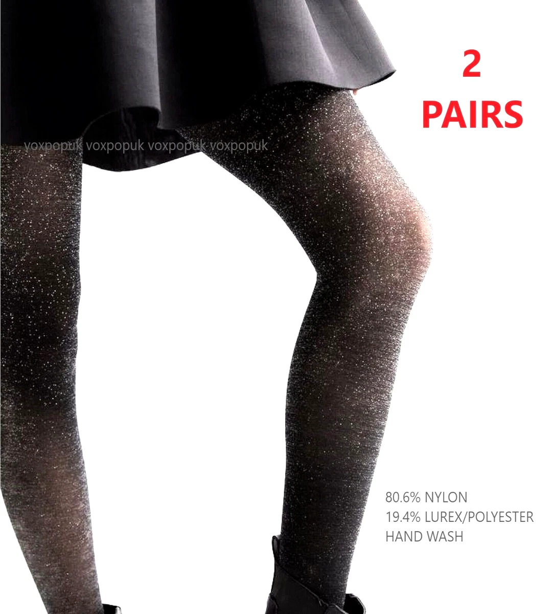 Black sparkly tights clearance uk